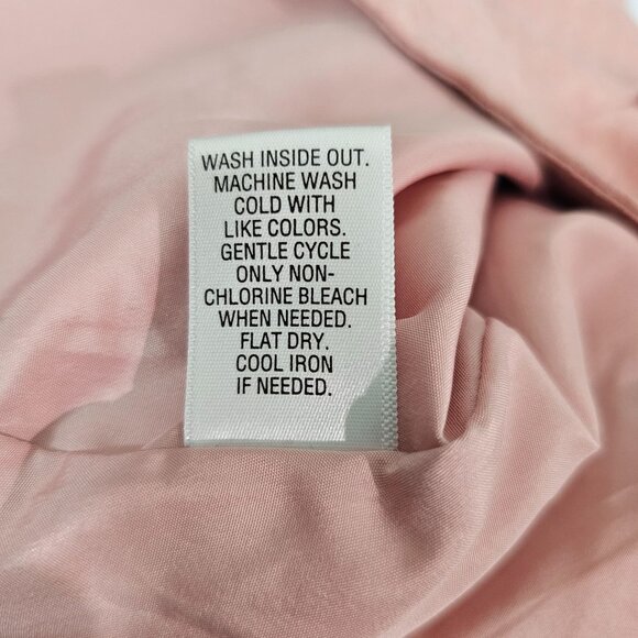 ELLE Sz 10 Y2K Pink Textured Pleated Skater Skirt Zipper Closure Lined Preppy - Picture 10 of 10